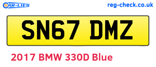 SN67DMZ are the vehicle registration plates.