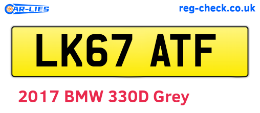 LK67ATF are the vehicle registration plates.