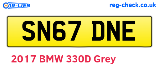 SN67DNE are the vehicle registration plates.