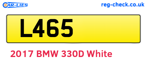 L465 are the vehicle registration plates.