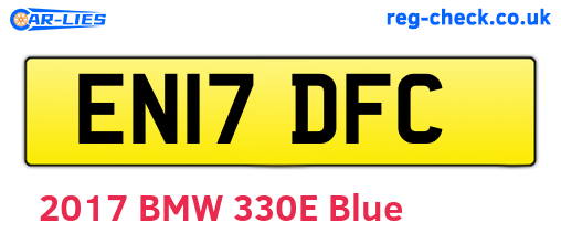 EN17DFC are the vehicle registration plates.