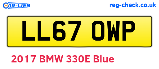 LL67OWP are the vehicle registration plates.