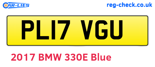 PL17VGU are the vehicle registration plates.
