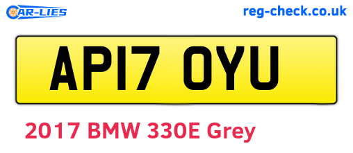 AP17OYU are the vehicle registration plates.