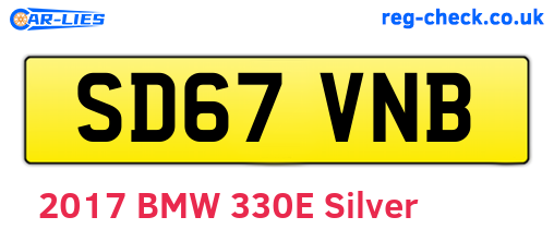 SD67VNB are the vehicle registration plates.