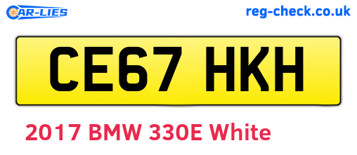 CE67HKH are the vehicle registration plates.
