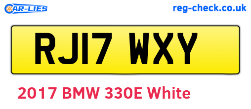 RJ17WXY are the vehicle registration plates.