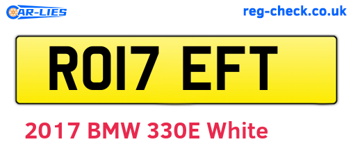 RO17EFT are the vehicle registration plates.