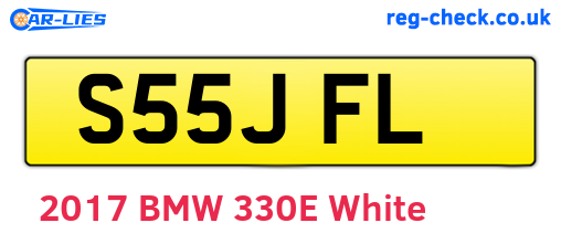 S55JFL are the vehicle registration plates.