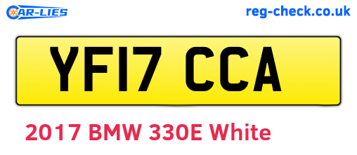 YF17CCA are the vehicle registration plates.