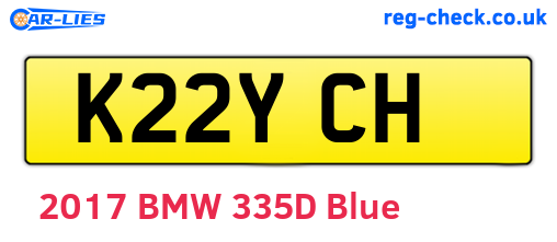 K22YCH are the vehicle registration plates.