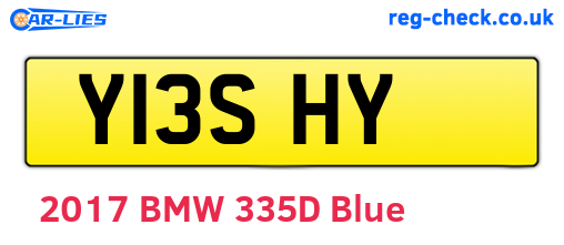 Y13SHY are the vehicle registration plates.