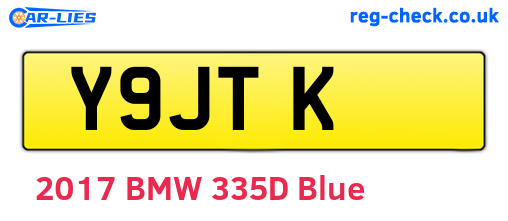 Y9JTK are the vehicle registration plates.