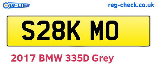 S28KMO are the vehicle registration plates.