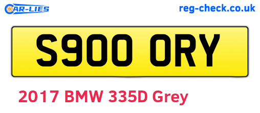 S900ORY are the vehicle registration plates.