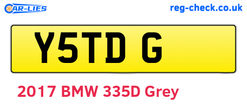 Y5TDG are the vehicle registration plates.