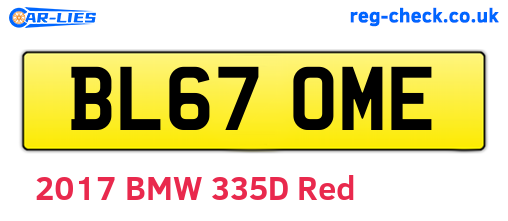 BL67OME are the vehicle registration plates.