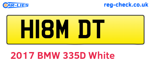 H18MDT are the vehicle registration plates.