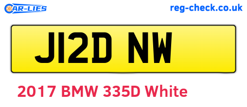 J12DNW are the vehicle registration plates.