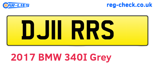 DJ11RRS are the vehicle registration plates.
