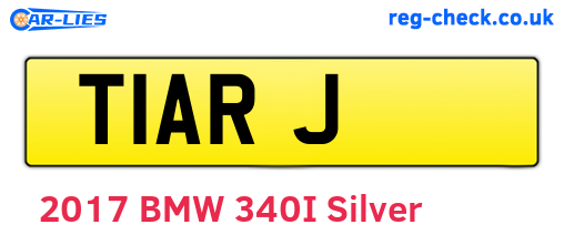 T1ARJ are the vehicle registration plates.