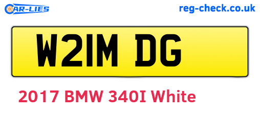 W21MDG are the vehicle registration plates.