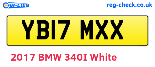 YB17MXX are the vehicle registration plates.