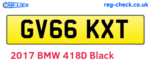 GV66KXT are the vehicle registration plates.