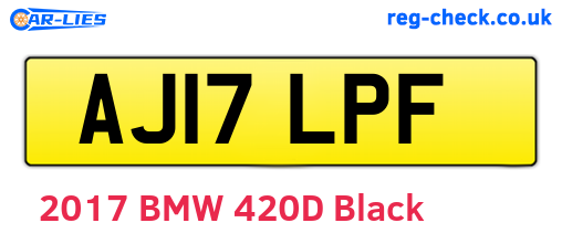 AJ17LPF are the vehicle registration plates.