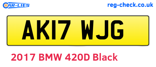 AK17WJG are the vehicle registration plates.