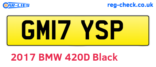 GM17YSP are the vehicle registration plates.