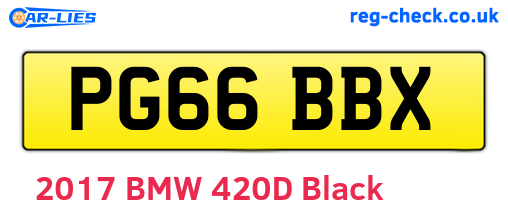 PG66BBX are the vehicle registration plates.