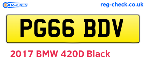 PG66BDV are the vehicle registration plates.