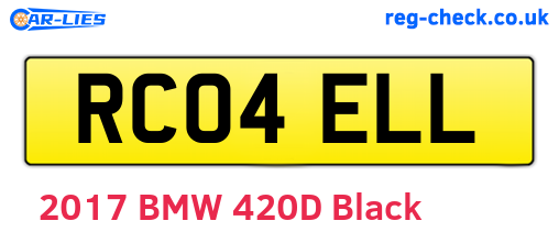 RC04ELL are the vehicle registration plates.