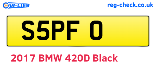 S5PFO are the vehicle registration plates.