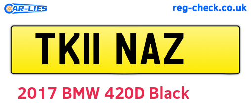 TK11NAZ are the vehicle registration plates.
