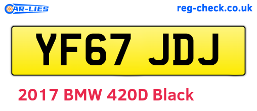 YF67JDJ are the vehicle registration plates.