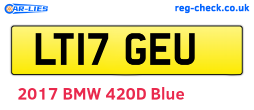 LT17GEU are the vehicle registration plates.
