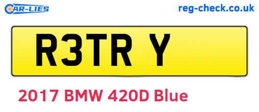 R3TRY are the vehicle registration plates.