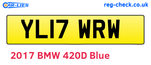 YL17WRW are the vehicle registration plates.