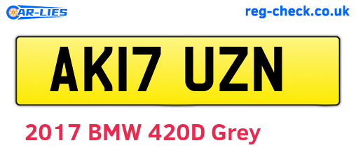 AK17UZN are the vehicle registration plates.