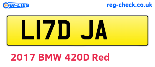 L17DJA are the vehicle registration plates.