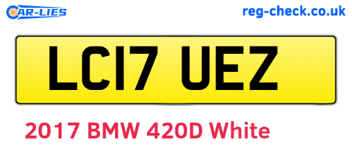 LC17UEZ are the vehicle registration plates.