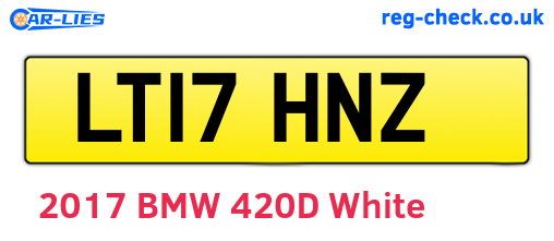 LT17HNZ are the vehicle registration plates.