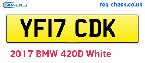 YF17CDK are the vehicle registration plates.