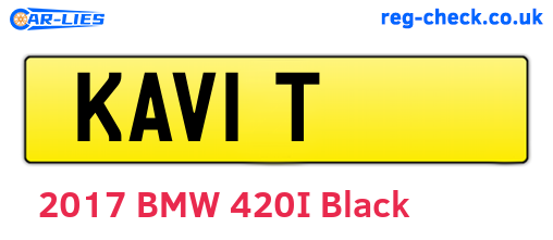 KAV1T are the vehicle registration plates.