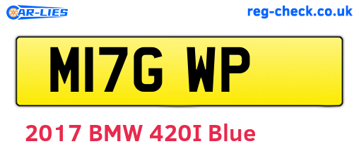 M17GWP are the vehicle registration plates.
