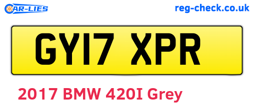 GY17XPR are the vehicle registration plates.