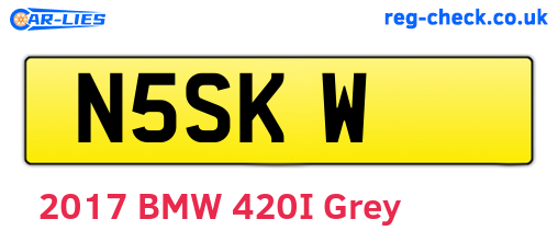 N5SKW are the vehicle registration plates.