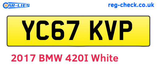 YC67KVP are the vehicle registration plates.